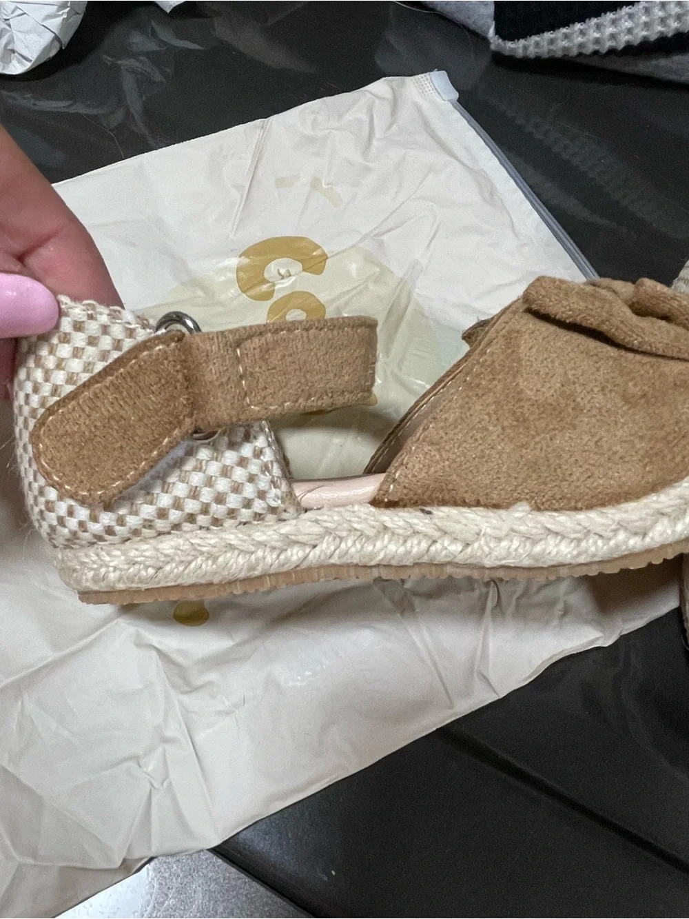 New Little girls size 6 Brown Bow Espadrille Mary Janes Cozy Pixies